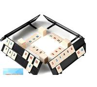 NAVESO Rummy Gioco da Tavola, Set da Gioco Classico con 106 Pietre, 4 Supporti da Gioco e 1 Custodia, Gioco Viaggio per 2-4 Giocatori, Famiglia e Amici