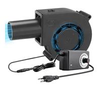 NAVESO Ventilatore Radiale 12V, Ventilatore a Turbina 12V, Ventola Turbo con Regolatore di Velocità e Uscita Aria, Ventilatore Centrifugo, Ventola di Raffreddamento Regolabile per BBQ Elettrodomestici