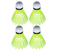 Navette da Badminton - 4 palle da badminton luminose e ad alta visibilità, palline da badminton antivento per bambini e adulti | Esterno Interno cortile Giardino Gioco di esercizi da viaggio