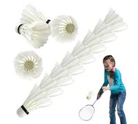 Navette da badminton - Confezione da 12 navette a sfera di piume | Bici per allenamento con testa in schiuma di d' - Sport durevoli per interni all'aperto | Attrezzatura da gioco - Scuola