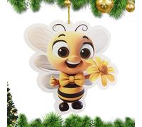 Navideño De De Miel, De,Decoraciones Acrílicas De Abejas Bumble Navideños | Colgante De Habitación De Granja De Primavera Para Balcón De Jardín, Decoración Del Hogar P