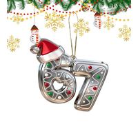 Navideños Divertidos - 67 Adornoss, Reutilizable 2D Acrílico Divertido, Para Árbol De Festividades 67 Decoraciones, Fiestas Cumpleaños Pared Puerta Ventana Interior Exterior Sala