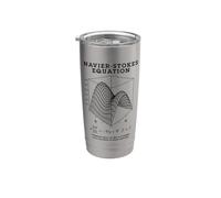 Navier Stokes Equazione Fisica Matematica Insegnante Nerd Scienze Bicchiere termico in acciaio inox doppia parete