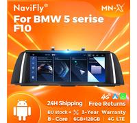NaviFly MN-X 10.25 Lettore multimediale per auto Android per BMW Serie 5 F10/F11/520 (2011-2016) Sistema CIC/NBT Carplay Auto 4G LTE