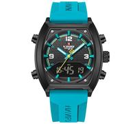 NAVIFORCE Orologi da uomo alla moda,Orologio da polso impermeabile multifunzionale a doppio display,Orologio da regalo per gli uomini, Nero + Bianco + P. Blu, Orologi sportivi da uomo