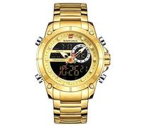Naviforce Orologio al Quarzo Digitale da Uomo Orologio Analogico di lusso in Acciaio Inossidabile Cronografo Orologio da polso Multifunzione Impermeabile