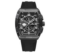 NAVIFORCE Orologio da polso da uomo, al quarzo, cronografo, alla moda, con cinturino in silicone colorato, con data automatica, impermeabile, idea regalo, Nero + bianco, Moda,Sport,Affari