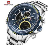 NAVIFORCE Orologio da uomo alla moda Orologio sportivo di marca di lusso per uomo Cronografo da polso al quarzo Orologio militare con cinturino in acciaio impermeabile SBE