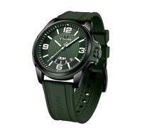 NAVIFORCE Orologio impermeabile per uomo e donna, ragazzo e ragazza, analogico, militare, sportivo, unisex, cinturino in silicone, Verde, Sportivo