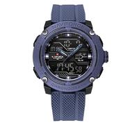 NAVIFORCE Orologio sportivo da uomo, impermeabile, doppio display, al quarzo, orologio digitale con data, cronometro militare, Blu, Classico