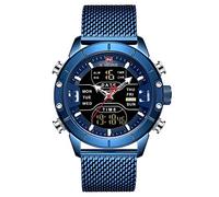 Naviforce Orologio sportivo digitale da uomo in acciaio inossidabile al quarzo impermeabile orologi militari moda cronografo sveglia orologio da polso