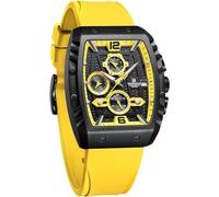 NAVIFORCE Orologio sportivo impermeabile da uomo, cinturino in silicone colorato, orologio da polso al quarzo con data automatica (giallo), Giallo, moderno