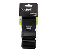 navig8 CINTURA COMBINAZIONE BAGAGLIO - COMBINAZIONE DI SICUREZZA PERSONALIZZATA - RESISTENTE - NERO