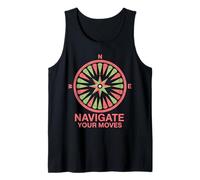 Naviga Le tue mosse Compass Rose Design Canotta