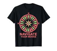 Naviga Le tue mosse Compass Rose Design Maglietta