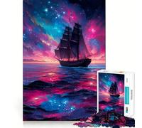 Navigando nel cosmo Puzzle da 1000 pezzi per adulti e ragazzi Gioco di logica solido Divertimento silenzioso Taglio di precisione Scegli il desiderio di Babbo Natale (50x75cm)