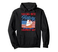Navigando nella Storia Columbus' Way Indigeno Columbus Day Felpa con Cappuccio