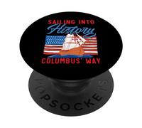 Navigando nella storia Columbus' Way Indigeno Columbus Day PopSockets PopGrip Adesivo