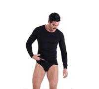 Navigare 113 (Pacco Da 3), Maglia intima a maniche lunghe Uomo, Nero, L confezione da 3