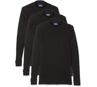 Navigare 115 (Pacco Da 3), Maglia Intima Lupetto a maniche lunghe Uomo, Nero, S confezione da 3