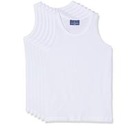 Navigare 13021 (Pacco Da 6), Canottiera Bambini e ragazzi, Bianca, 6 confezione da