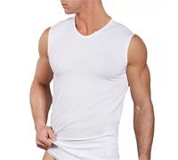 Navigare - 3 canottiere elasticizzate intime scollo a V vogatori elastiche da uomo canotte smanicate cotone bielastico 575 maglie collo a punta - 4-(M) / tris assortito(grigio navy e nero)