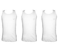 Navigare 3 Canottiere Spalla Larga Bimbo/Ragazzo Jersey Cotone Art. 13021 Bianco (9 (13-14 Anni))