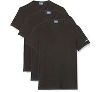 Navigare 3 Maglie Uomo Cotone Elasticizzato Girocollo con Logo Stampato Colore Nero 570 Misura L, Colore Nero