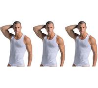 3 PEZZI CANOTTIERA SPALLA LARGA UOMO NAVIGARE 572 COTONE ELASTICIZZATO CANOTTA