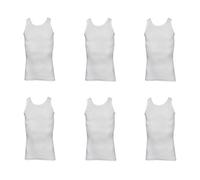 Navigare 6 Canotte Spalla Larga Bimba/Ragazza Puro Cotone Art. 29002 (6 (7-8 Anni), Bianco)