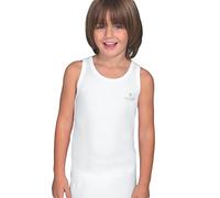 Navigare 6 Canotte Spalla Larga Bimbo/Ragazzo Cotone Elasticizzato Art. 13028 (7 (9-10 Anni), Bianco)