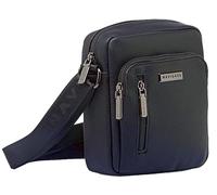 Navigare Borsello Uomo in Ecopelle con Tracolla Regolabile, 2 Tasche con Zip e Scomparti Interni, Stile Casual 897-3 (Nero)