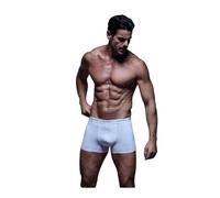 Navigare - Boxer Uomo 103T 3 Pezzi - Cotone Elasticizzato Traspirante, vestibilità Aderente e Comoda, Elastico Morbido in Vita, Intimo Quotidiano Lavabile in Lavatrice - Bianco, 4/M