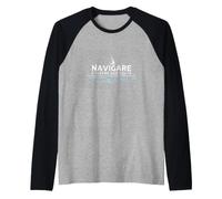 Navigare Ë Vivere Due Volte - Arte per Amanti del Mare Maglia con Maniche Raglan