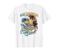 Navigare nel Sogno Huntington Beach Vintage Wave Art Maglietta