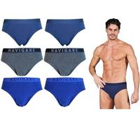 Navigare Offerta 6 Slip Uomo Elasticizzati Pacco da 6 Slip con Elastico Esterno Disponibili in Vari Modelli (IT, Testo, XL, Regular, Regular, 21321Z)