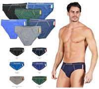 Navigare Offerta 6 Slip Uomo Elasticizzati Pacco da 6 Slip con Elastico Esterno Disponibili in Vari Modelli (IT, Testo, XL, Regular, Regular, 21317Z)