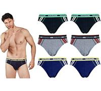 Navigare Offerta Boxer o Slip Uomo Pacco da 6 Elasticizzati Vari Modelli (IT, Testo, XL, Regular, Regular, 21184Z)