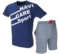 Navigare Pigiama Corto Ragazzo T-Shirt Mezza Manica Pantalone Corto Navy 15622 (10_Years)