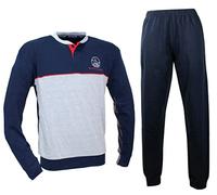 Navigare Pigiama Ragazzo Caldo Cotone Cotone Interlock 10-12-14-16 Anni Colore Blu 215653