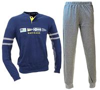 Navigare Pigiama Ragazzo Caldo Cotone Interlock 10-12-14-16 Anni Colore Blu 215652