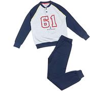 Navigare Pigiama Ragazzo Cotone Interlock Invernale 10-12-14-16 Anni 215630 (Grigio Melange, 14)