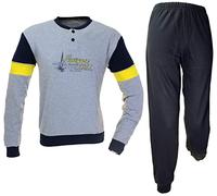 Navigare Pigiama Ragazzo Cotone Interlock Invernale 10-12-14-16 Anni Grigio 215628 (12 Anni)