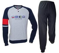 Navigare Pigiama Uomo Caldo Cotone Interlock Invernale M-L-XL-XXL Navy 2141225