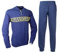Navigare Pigiama Uomo Cotone Jersey Manica Lunga Colore Blu Navy 2141450 (M)