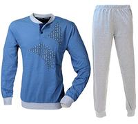 Navigare Pigiama Uomo Cotone Jersey Manica Lunga Colore Jeans 2141466 (IT, Testo, L, Regular, Regular, Jeans)