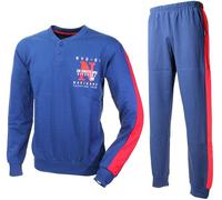 Navigare Pigiama Uomo Invernale Caldo Cotone Felpato 2141538 (IT, Testo, L, Regular, Regular, Blu Navy)