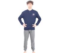 Navigare Pigiama Uomo Invernale Caldo Cotone Interlock (B2141337 - Navy TG XL