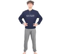 Navigare Pigiama Uomo Invernale Caldo Cotone Interlock (B2141342 Navy - TG XL