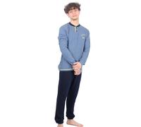Navigare Pigiama Uomo Invernale Caldo Cotone Interlock (B2141346 Jeans - TG S)